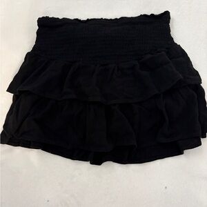 Hayden Girls Black Ruffle Tiered Skort